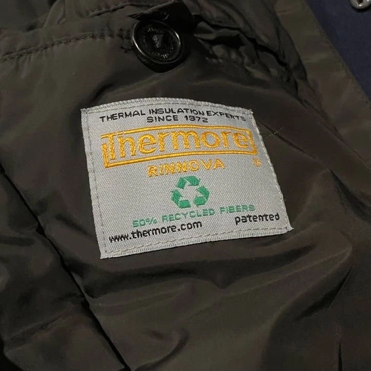 Chaqueta Allegri Milano Completa Cremallera y Cuello Botón Para Hombre Grande Azul Oscuro - De Colección Foto 4 de 4