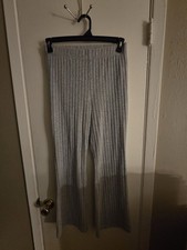 no boundaries Juniors Grey Ribbed Knit Pants Size L