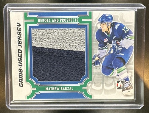2013-14 In The Game Heroes & Prospects Mathew Barzal Game Used Jersey MEM