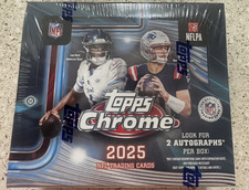 2025 Topps Chrome Football NFL Factory Sealed Jumbo Hobby Box SHIPS ASAP