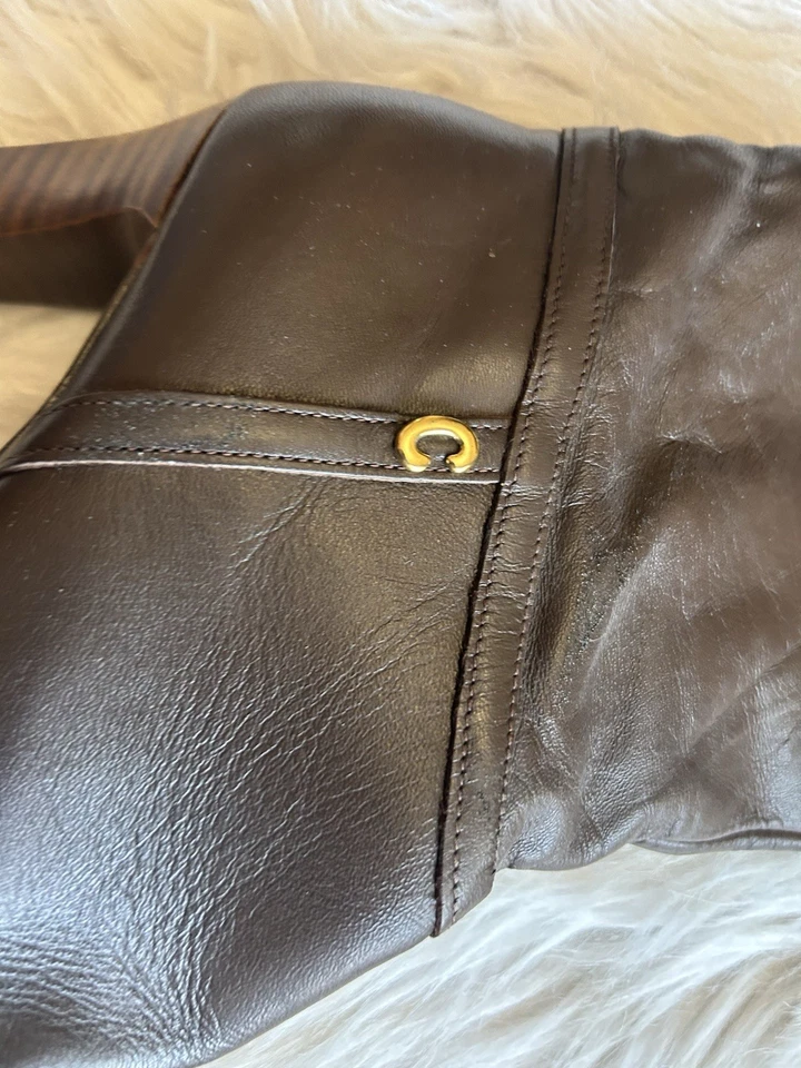 Винтажные женские сапоги Cobbies 7,5 Вт коричневая кожа сбоку на молнии высокие каблуки 1970-е ДЕФЕКТ - Изображение 4 из 4