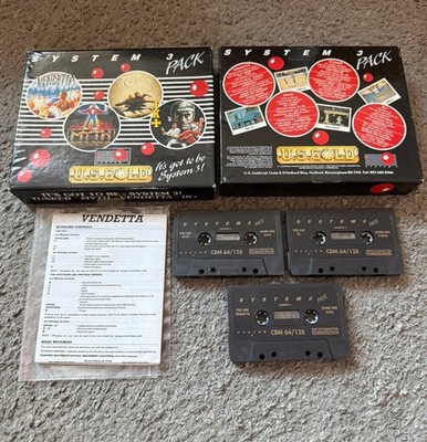 Commodore 64 / 128 CBM C64 Myth Vendetta Tusker IK+ System 3 Game Pack