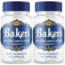 (2 Pack) Bakers Volume and Flavor Pills for Men Advanced Formula 120 Capsules