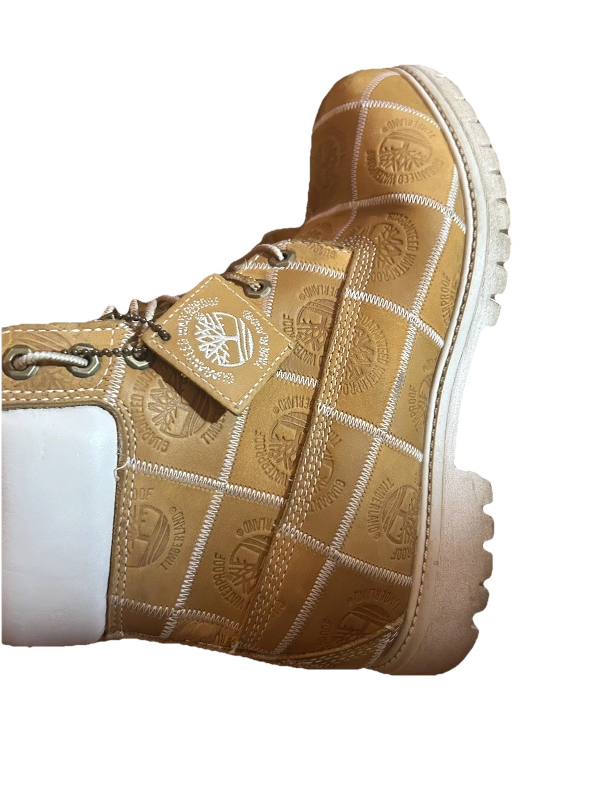 Euc Timberland Waterproof Boot Patchwork - Wheat … - image 7