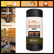 Durable 36 Black Nylon Twine - Strong Fishing, Camping Survival Cordage