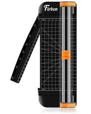 Firbon Black A5 Paper Cutter, Straight Small Paper Trimmer with Side Ruler fo...