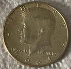 90% Silver 1964 JFK Half Dollar Average Circulated - Single Coin FREE SHIPPING
