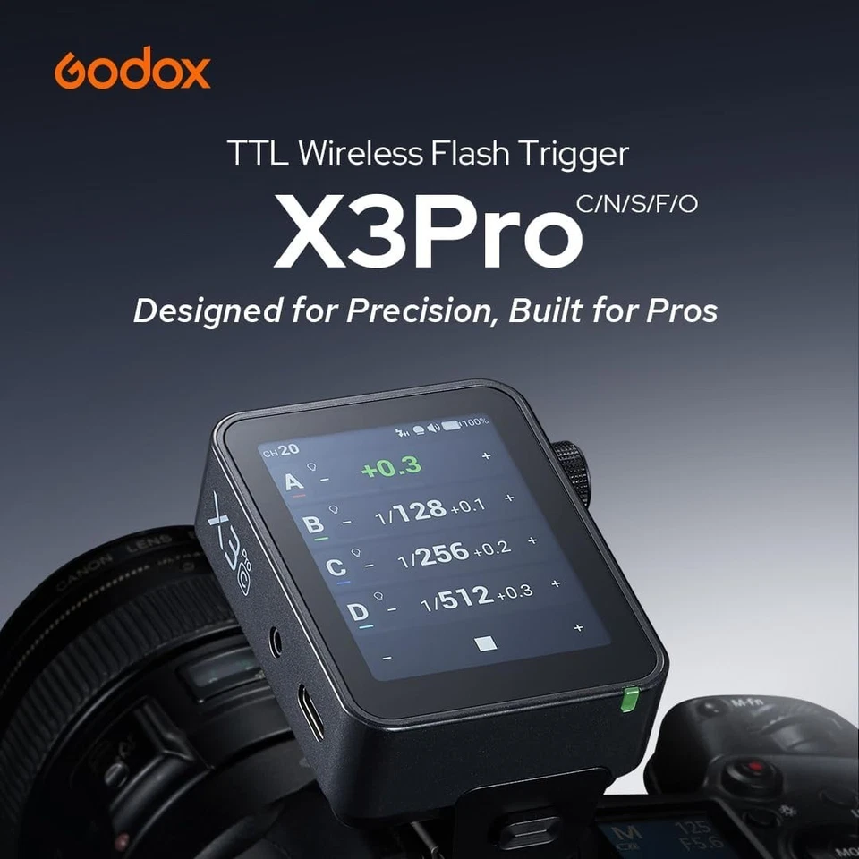 GODOX X3Pro C X3Pro-C TTL Disparador de Flash Inalámbrico para Canon, Flash Inalámbrico 2.4G Foto 2 de 4