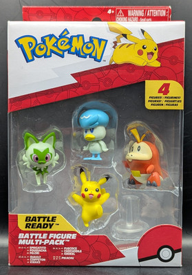 Pokémon - Battle Figur 4er Pack - Krokel, Felor, Kwaks & Pikachu (NEU & OVP!)