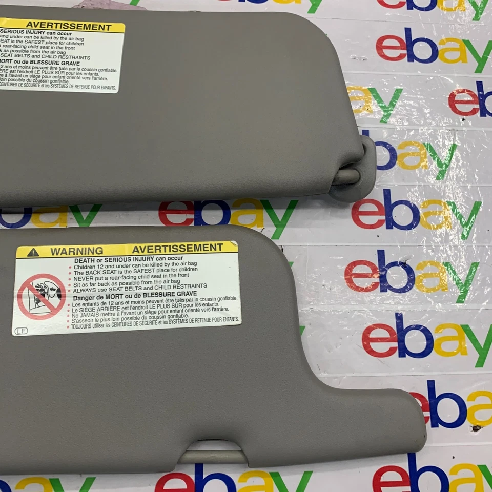 1998 - 2002 Toyota Corolla Sun Visors Set Pair Driver Passenger OEM 99 00 01 - Image 4 of 4