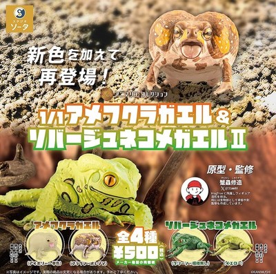 1/1 Scale Common Rain Frog & Waxy Monkey Tree Frog Figure Series 2 Set of 4