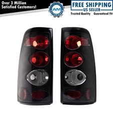 Rear Tail Lights Set Driver & Passenger Side Fits 99-02 Chevrolet 99-03 GMC