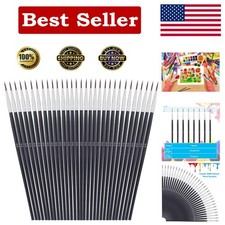 Fine Point Synthetic Hair Brushes - 30 Pcs Set for Watercolors  Acrylics