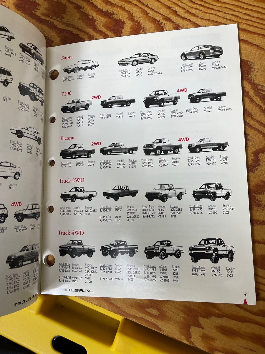 TRD Toyota Racing Development 1998 Sport Parts Catalog | eBay