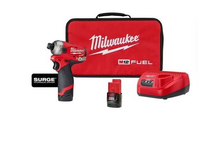 Milwaukee 2551-22 M12 FUEL 12V Hex Impact Driver Kit - Red