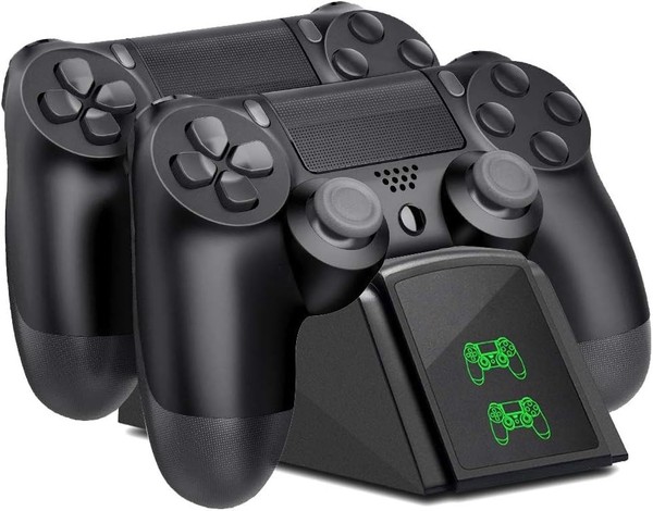 Cargador de Mando PS4 estación de Carga Doble PS4 con Cable de Carga USB