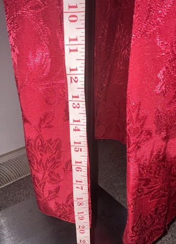 VTG Oriental Red Floral Jacquard Sleeveless Qipoa Cheongsam Dress Size 6/8 NWT - Picture 5 of 10