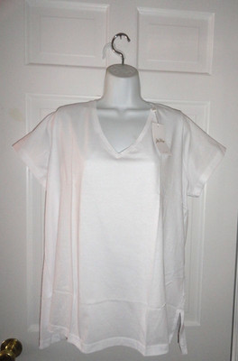 NWT LILLY PULITZER RESORT WHITE MEREDITH V-NECK TOP TEE XXL