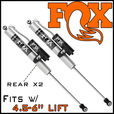 Fox 2.0 Performance Rear Reservoir Shocks fit 18-26 Jeep Wrangler w/4.5-6'' Lift