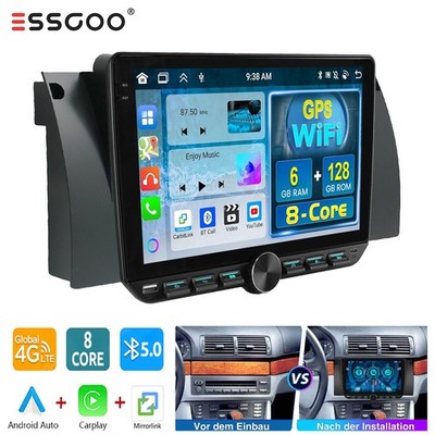 10'' Für BMW E39 E53 E38 Android 15 Autoradio 6+128GB 8-Kern Carplay GPS Navi RDS