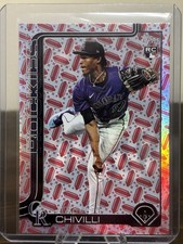 2025 Topps Series 2 Angel Chivilli Hot Dog Parallel/99 Colorado Rockies 