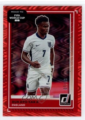 2025-26 Panini Donruss Road to FIFA World Cup Red Swirl /79 Bukayo Saka #65 0y9b