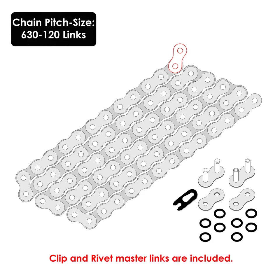 O-Ring Drive Chain for Kawasaki KZ750E KZ750H 1980 1981 1982 1983 - Image 2 of 4