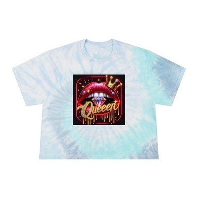 Queen Lips Graphic Crop Tee | Tie-Dye