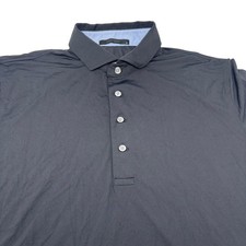 Greyson Men's Large Solid Black Short Sleeve Golf Polo Shirt