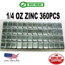1 BOX 1/4 OZ ZINC WHEEL WEIGHTS STICK-ON ADHESIVE TAPE 6 LBS LEAD-FREE 360 PCS