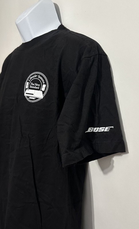 VINTAGE LOT of 10 BOSE Black Tee’s Lifestyle Systems The New Standard : LARGE
