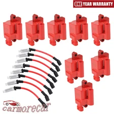 8 Pack UF271 Ignition Coil & Spark Plug Wire For Chevy Silverado GMC Sierra 1500