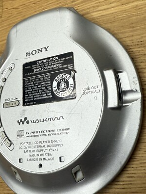 Sony D-NE10 Atrac 3Plus MP3 CD Walkman - Battery Tested Working No