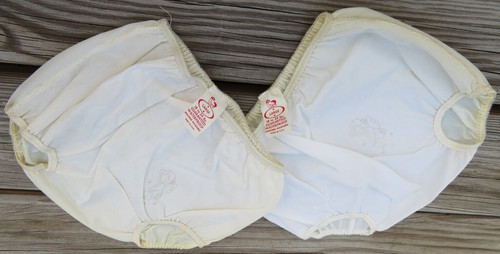 Nos Vintage 2 Large Baby Infant Rubber Panties Waterproof Underwear Angel Cherub