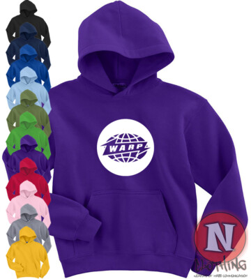 Warp Records Hoodie DJ House Club Rave Szene Classic EDM Musik Kapuzensweatshirt