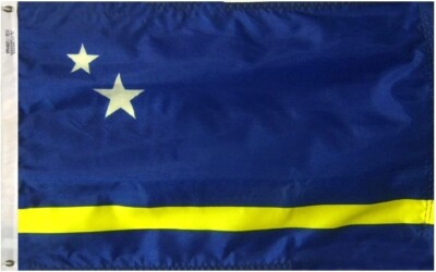 CURACAO INTERNATIONAL COURTEY FLAG 12x18'' Annin 979631 NYL-GLO Quality Seaworthy