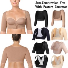 Women Slimming Upper Arm Shaper Post Surgical Posture Corrector Compression Tops