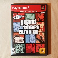 Grand Theft Auto III 3 PS2 Playstation 2 CIB Map Poster Manual Video Game