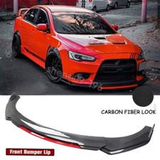 For Mitsubishi Lancer Front Bumper Lip Splitter Spoiler Body Kit Carbon Style