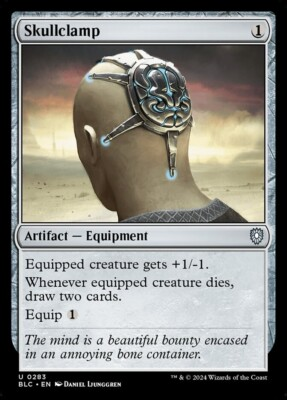 #ad Skullclamp 0283 Non Foil Uncommon Bloomburrow Commander MTG Near Mint $7.26