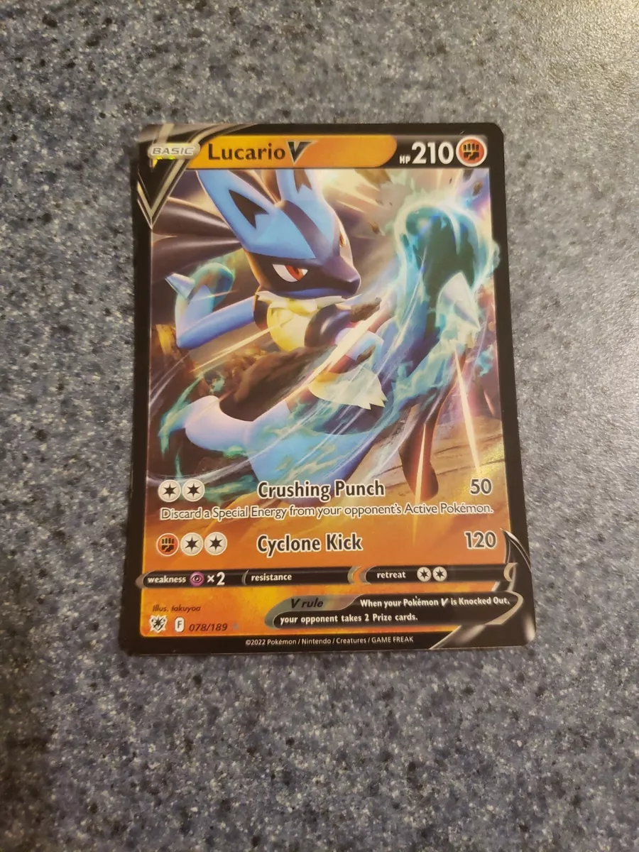 Pokemon card Lucario V Ultra Rare 78/189 Astral Radiance (Portuguese)