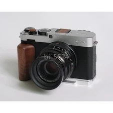 Wood Hand Grip L Plate Bracket Tripod Quick Release Base for Camera Fujifilm XE4