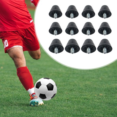 12Pcs Football Shoe Spikes Non Slip Stable Turf M5 Threaded Rugby Studs for