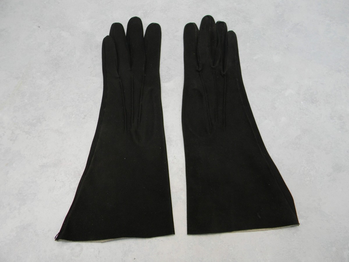 DESIGNER LADIES BLACK SUEDE DRESS GLOVES UNLINED SIZE 6.5 | eBay
