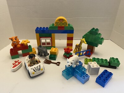 Lego Duplo Set 6136 My First Zoo Near Complete with Extra Pieces No Box 