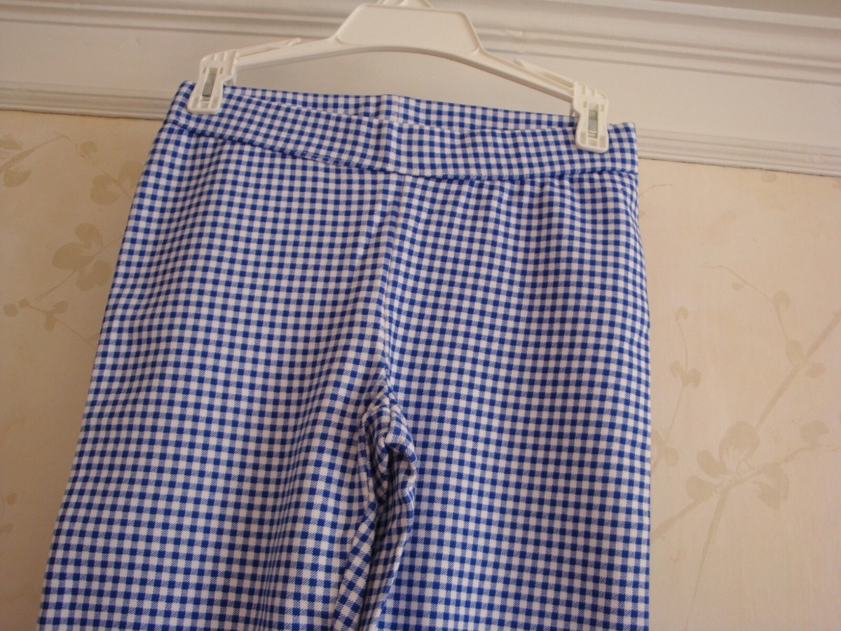 Pantalon coupe droite et large vichy bleu - Feriel | Motus Boutique