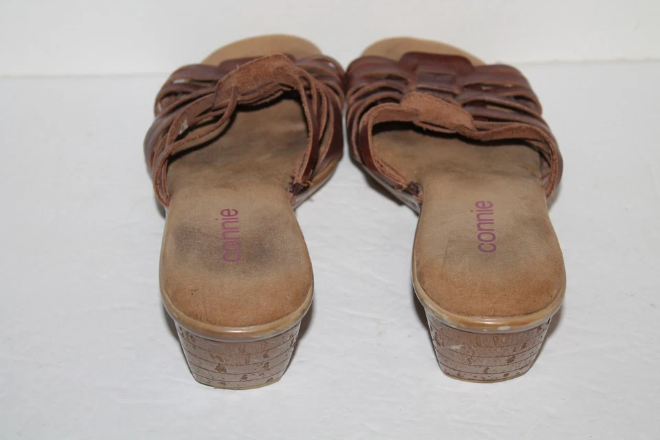 Sandalias de cuña Connie Waverly Slide, marrón, cuero, para mujer talla 6 de EE. UU. Foto 4 de 4