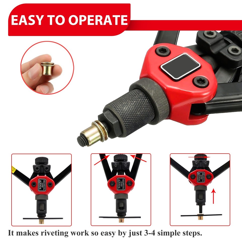 960pcs Rivnut Stainless Steel Rivet Nut Tool Nutsert Tool Kit Mandrels ...