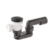 Vidage siphon douche, baignoire avec bonde pop up noir mat