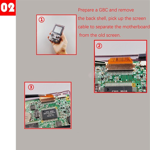 LCD Screen IPS Backlight For GBP Game Boy Pocket Game Console Internal Parts - Picture 4 of 13